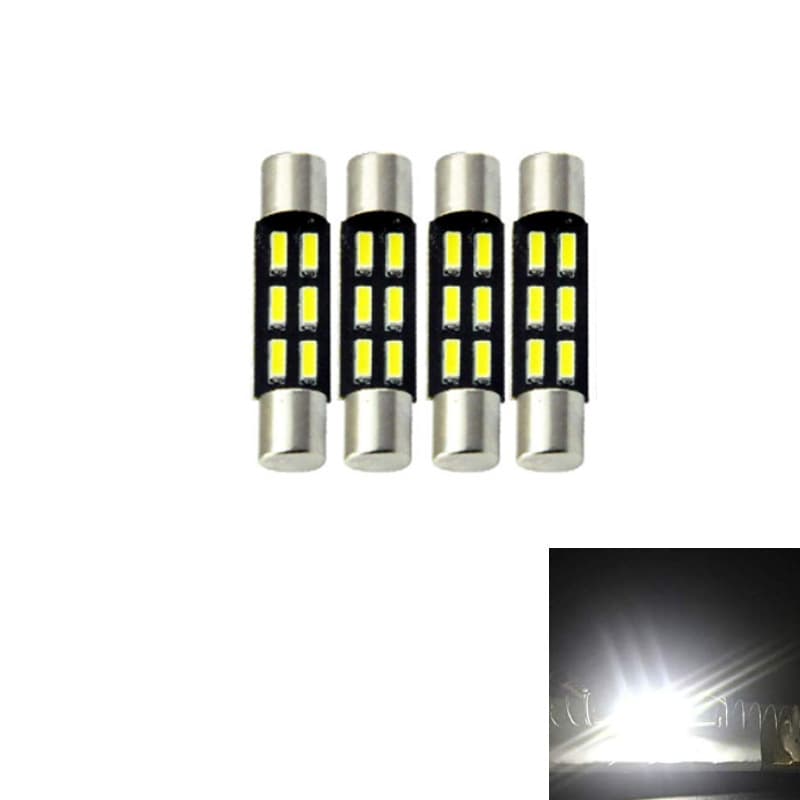 Dongguan Factory Car LED Bulb 29MM 31MM Trunk Light 6SMD 4014 Flat Top Double-End Reading Light