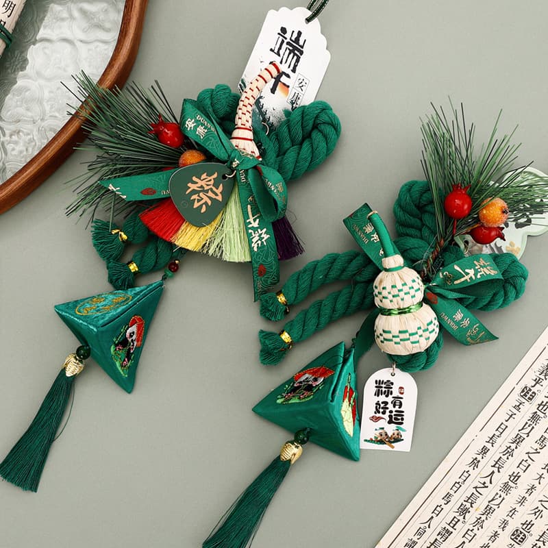 [New Product for Dragon Boat Festival] Wormwood Decoration Door Hanging Gourd Pendant Handmade DIY Decorative Flower Art Materials Wholesale
