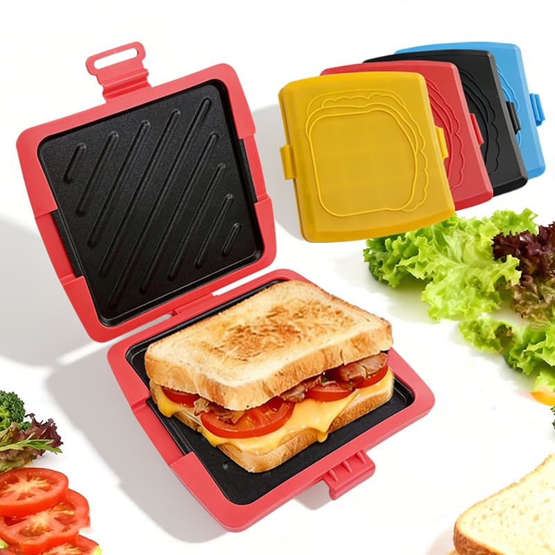 Microwave Grill Cross-Border New Hot Selling Microwave Silicone Sandwich Toast Breakfast Quick Maker