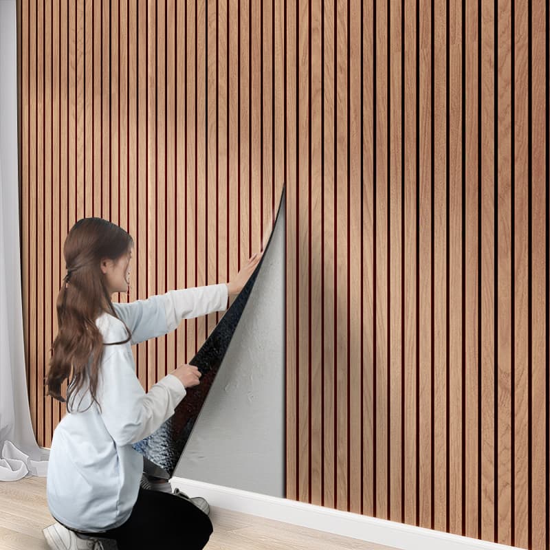 Wholesale 3D Stereoscopic Wood Grain Sticker, Bump-Proof Wall Sticker, Rental Room Renovation Wallpaper, Self-Adhesive Home Bedroom Decorative Wallpaper
