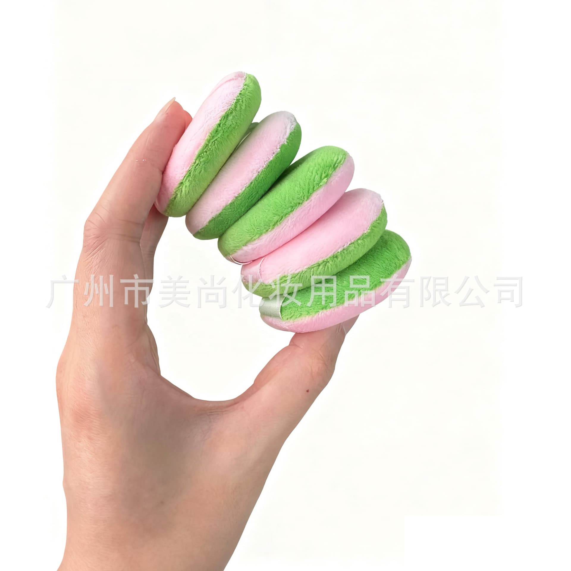 Setting Powder Puff Loose Powder Puff Export Flocked Powder Cake Powder Round Velvet Colorful Wholesale