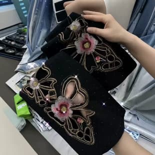 2026 New Denim Jeans Hollow Rhinestone Heavy High-Waist Flared Pants, Embroidered Slimming Fashion Versatile Jeans