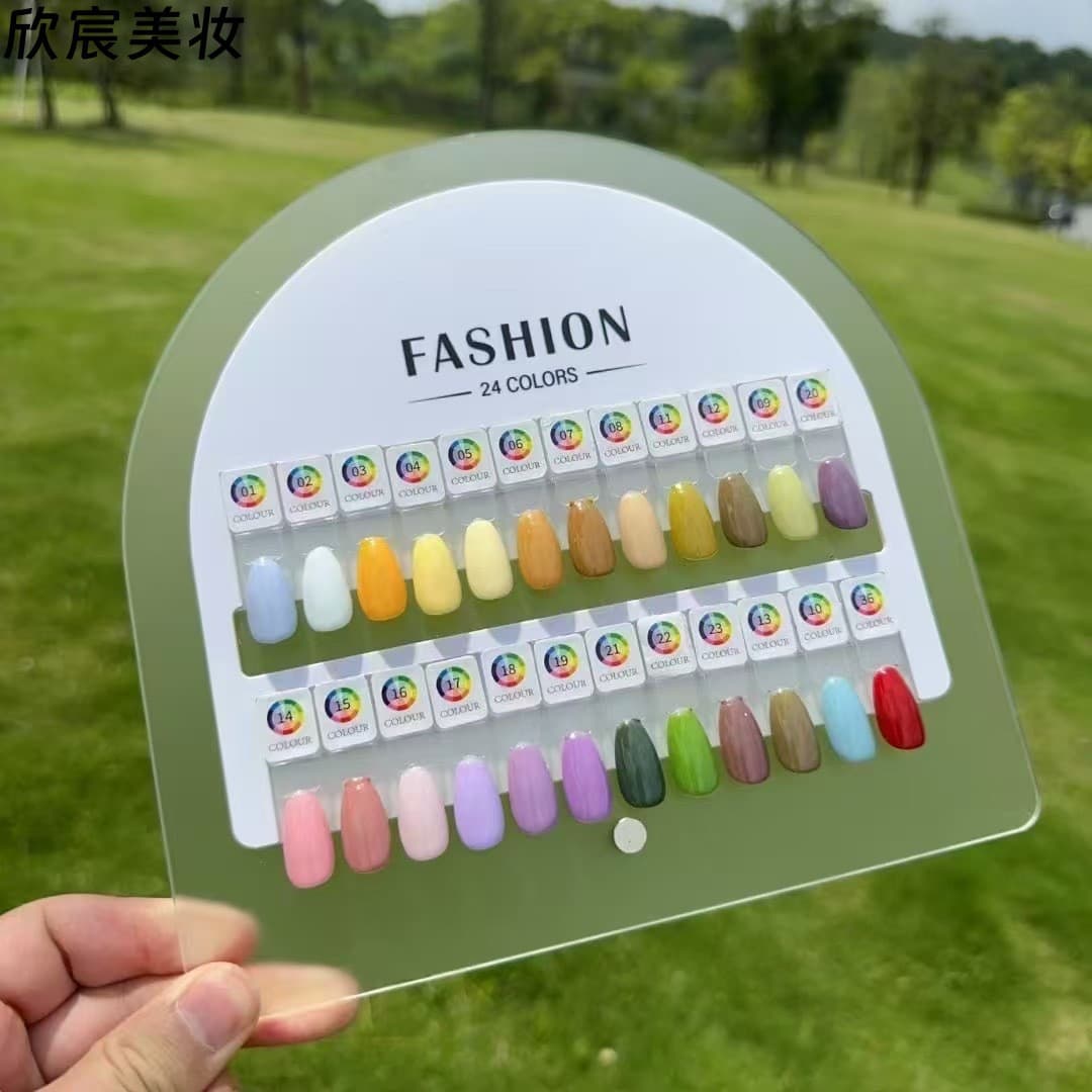 Cross-Border Nail Art Magnetic Color Swatches, Detachable Color Tester Strips, Butterfly Arc Acrylic Display Board, Nail Polish Gel Sample