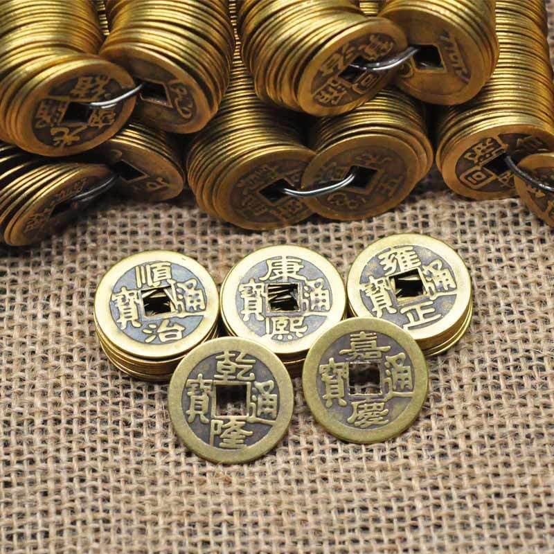 Real Copper Antique Feng Shui Coins, Five Emperor Ten Emperor 2.3cm Brass Five Emperor Coins, Craft Accessories, Pressure Threshold Manufacturer