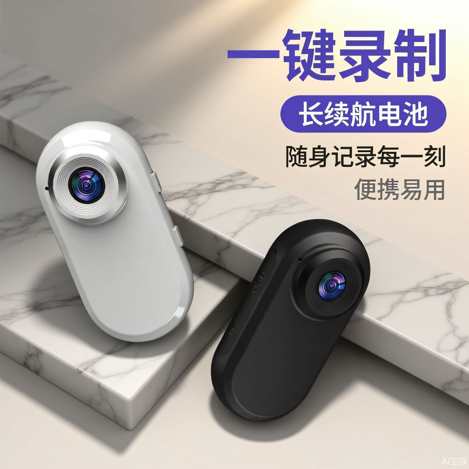 Thumb Sports Camera Magnetic Mount Anti-Shake Riding Camera Recorder Vlog Travel Thumb Pet Recorder