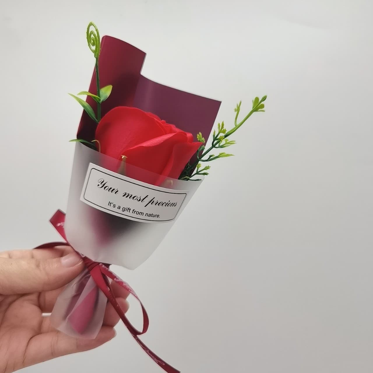 Modern Art Soap Flower Rose Single Stem Gift Box Versatile Artificial Soap Flower Festive Celebration Personal Gift