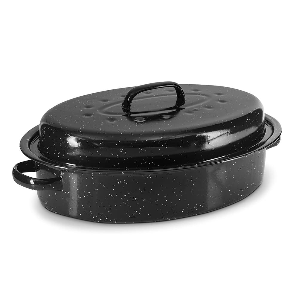 13-inch 16-inch Enamel Roaster Black Amazon Best-Selling Enamel Turkey Pan for Home Gatherings
