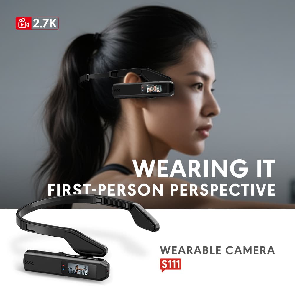Head-Mounted Camera, Anti-Shake Outdoor 4K High-Definition Sports Camera, Cycling First-Person Perspective Recorder, Photography and Video Recording