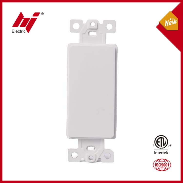 US standard ELT certified blank faceplate, American style blank filler cover, single-gang pre-installation panel for engineering.