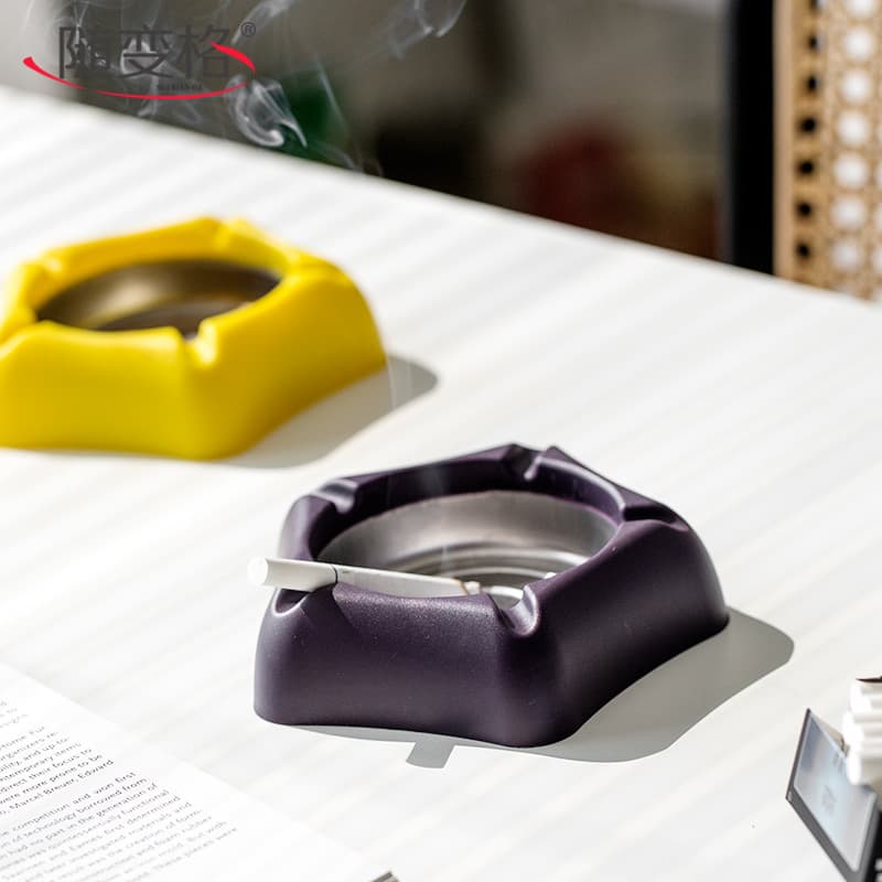 Creative Stainless Steel Five-Pointed Star Ashtray Anti-Ash Portable Cute Novelty Office Home Ashtray