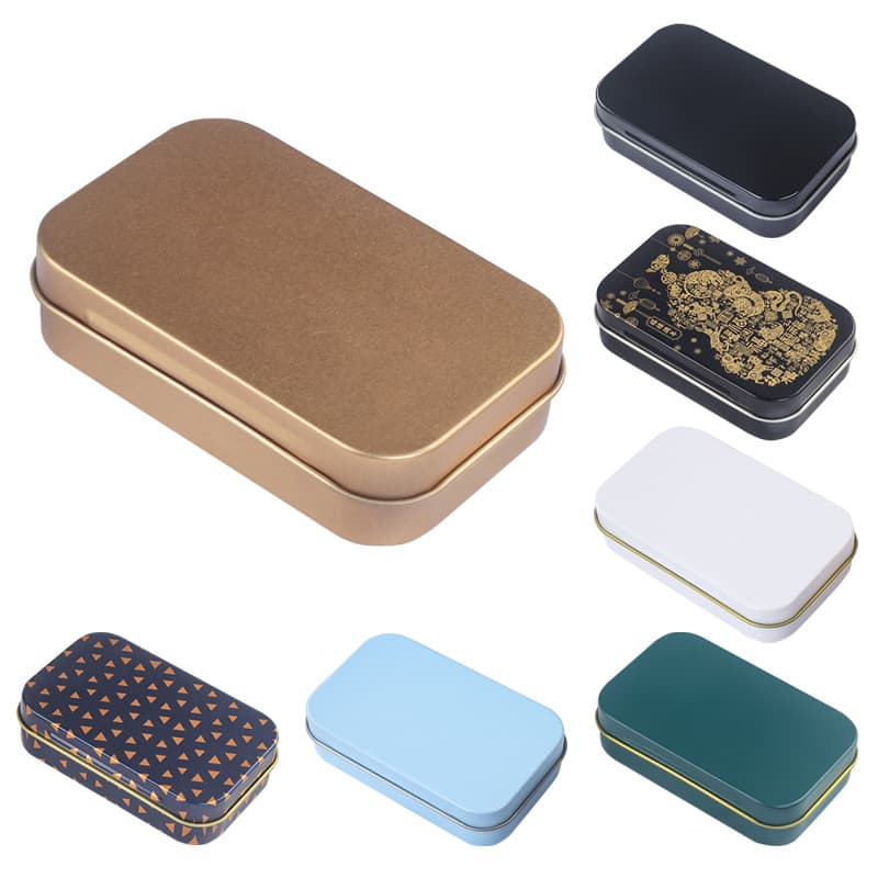 20-pack empty tin-lined cigarette case with integrated lid, moisture-proof, pressure-resistant, portable metal tobacco box, smoking accessory.