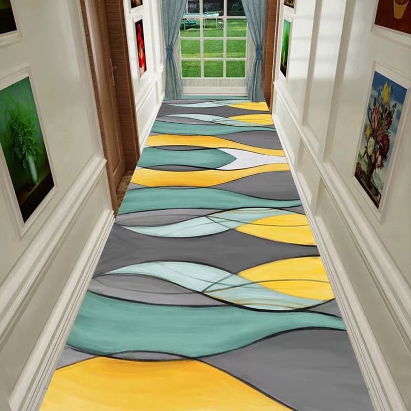 Premium Corridor Carpet, Chinese Style Hallway Runner for Living Room, Entryway Mat, Full Coverage for Hotels and Guesthouses, Large Size