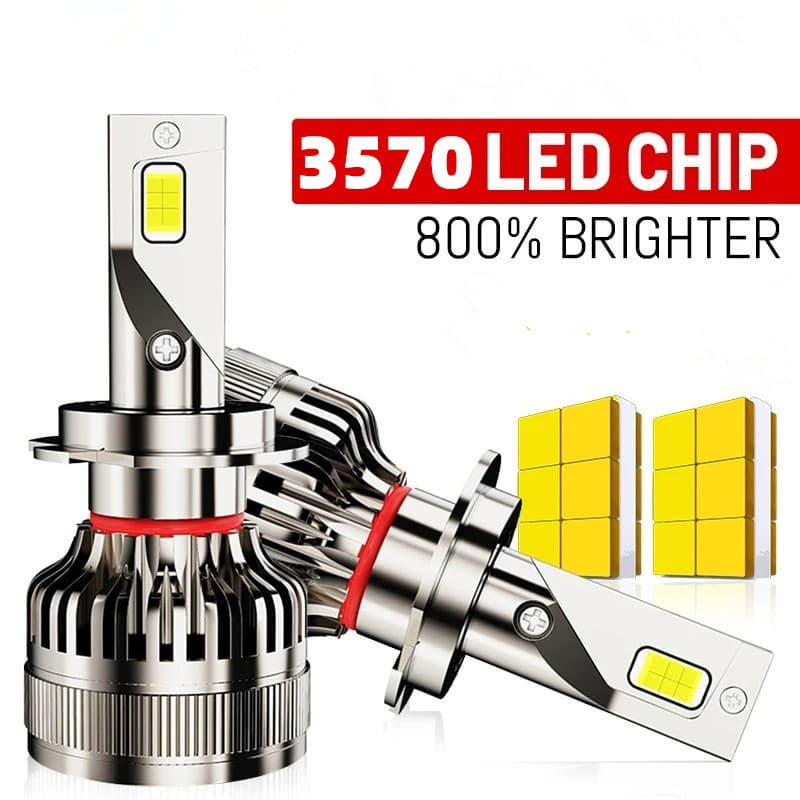 Cross-border Supply F16 Car Headlight H4 H7 9005 H7 LED Bulb Intelligent Temperature Control