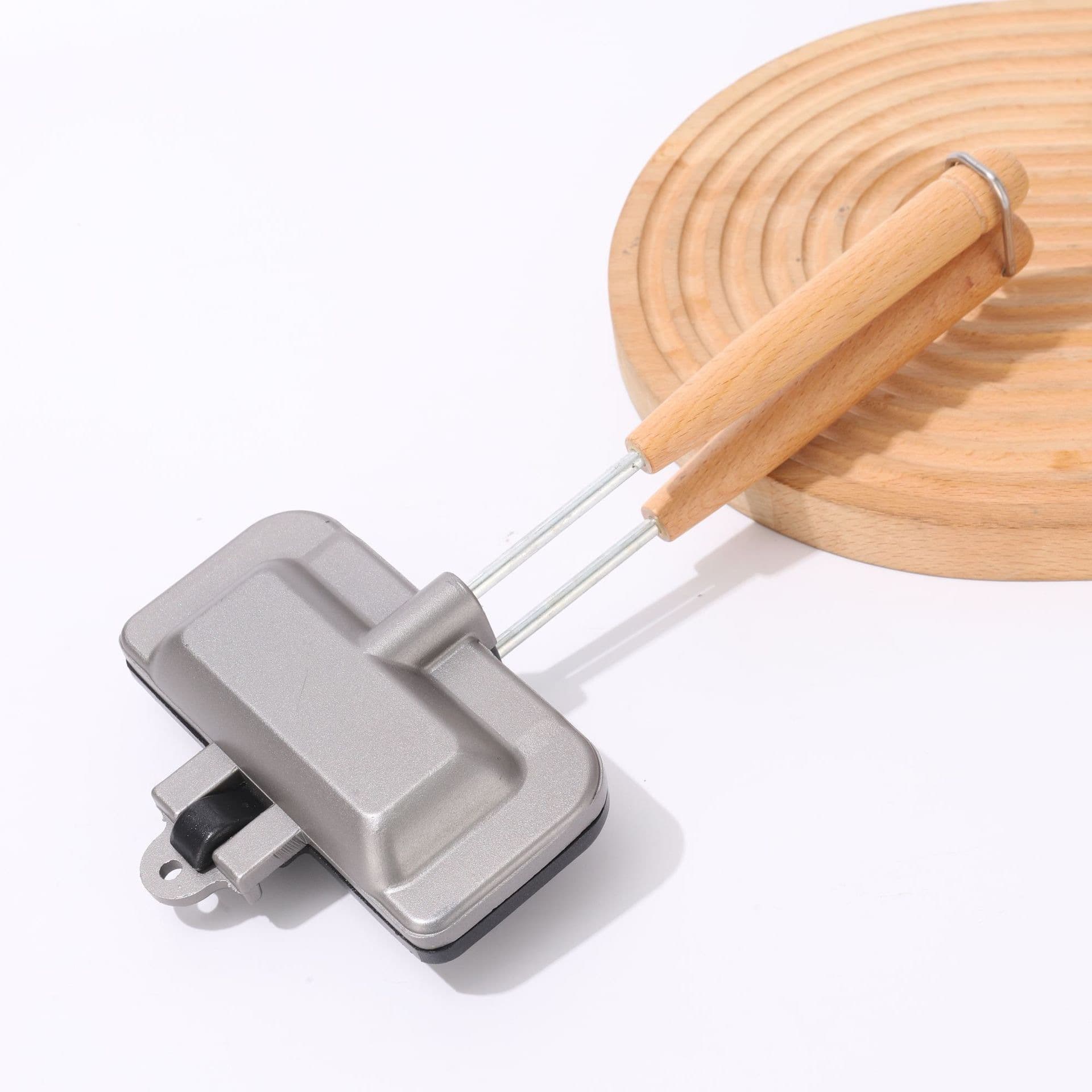 Removable Sandwich Clamp Portable Single Slice Toast Bread Aluminum Mold Edge Sealing Breakfast Sandwich Grill Pan