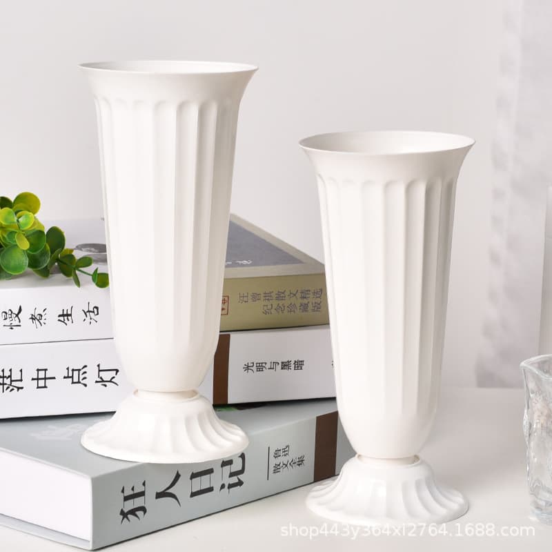 Nordic Plastic Flower Pot Vase Morandi Insert Vase Flower Bucket Florist Supplies Dried Flower Arrangement Tube Ins Style