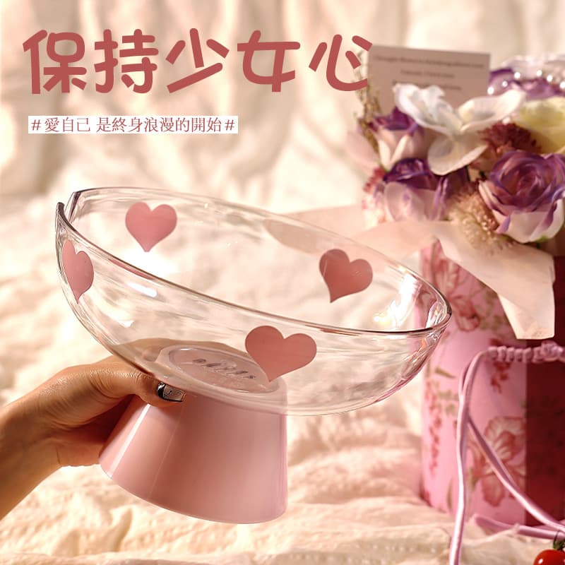 Fruit Snack Plate Living Room Household 2024 New High Aesthetics Coffee Table Heart-shaped Fruit Plate Light Luxury Style Draining Dried Fruit Plate