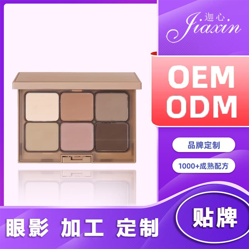 Custom OEM Eyeshadow Manufacturer High Quality Waterproof Long-Lasting Matte 6-Color Eyeshadow Processing Customization