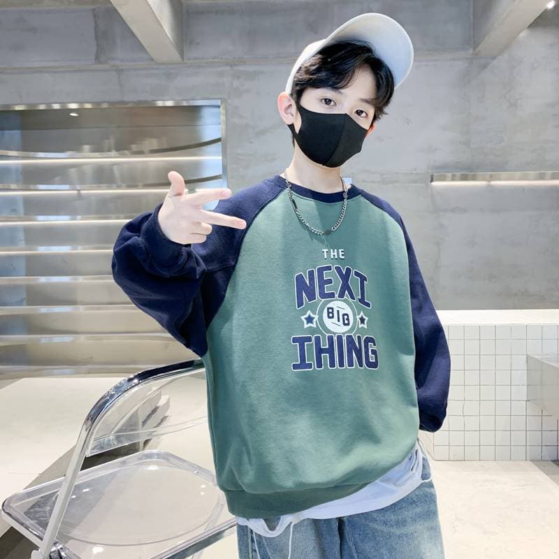 Stylish Long Sleeve T-Shirt for Boys Spring Autumn Base Layer Shirt Trendy Kids Clothing Soft Cotton Sweatshirt Spring Wear