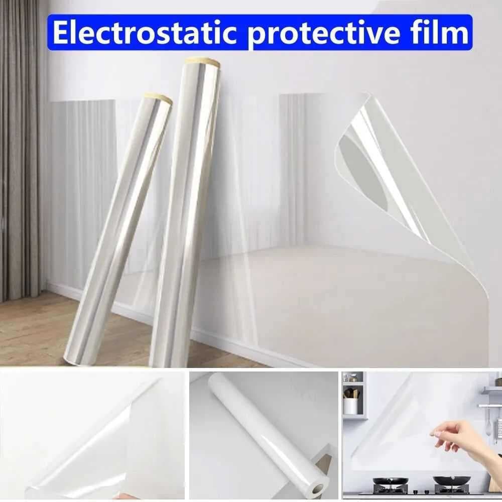 1.2Mx10M Kitchen Wall Wallpaper Transparent Electrostatic Pr
