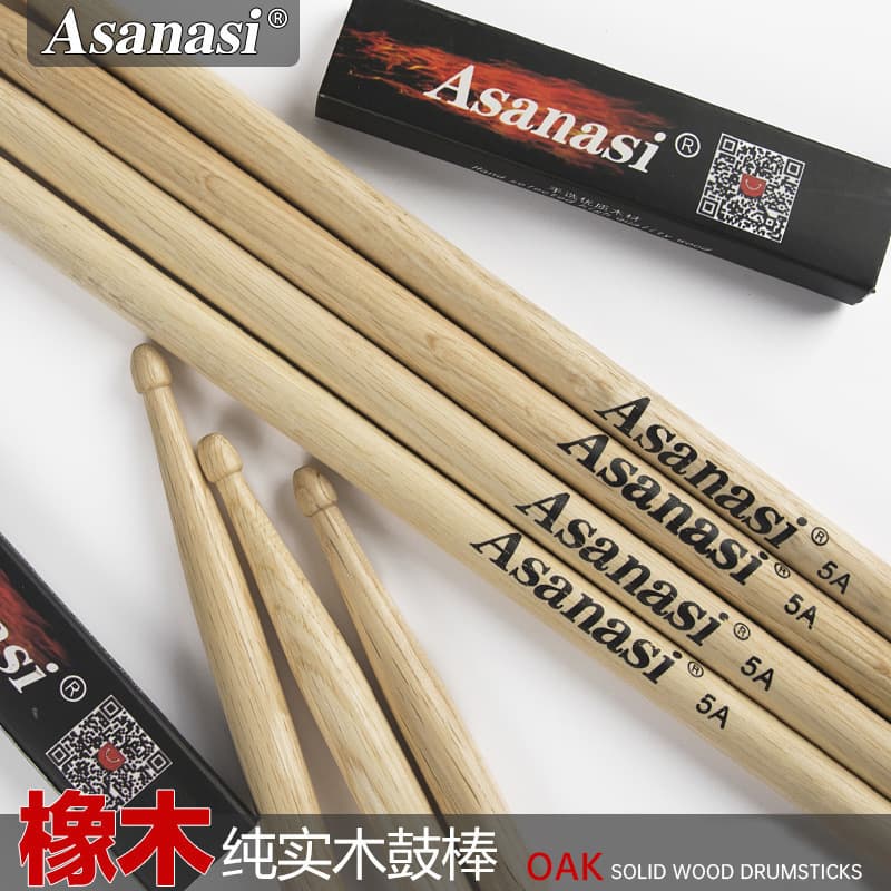 Factory direct sales of wooden drumsticks for jazz drums, minimum order 1 piece, mixed batches available. Made from premium 5A7 oak.