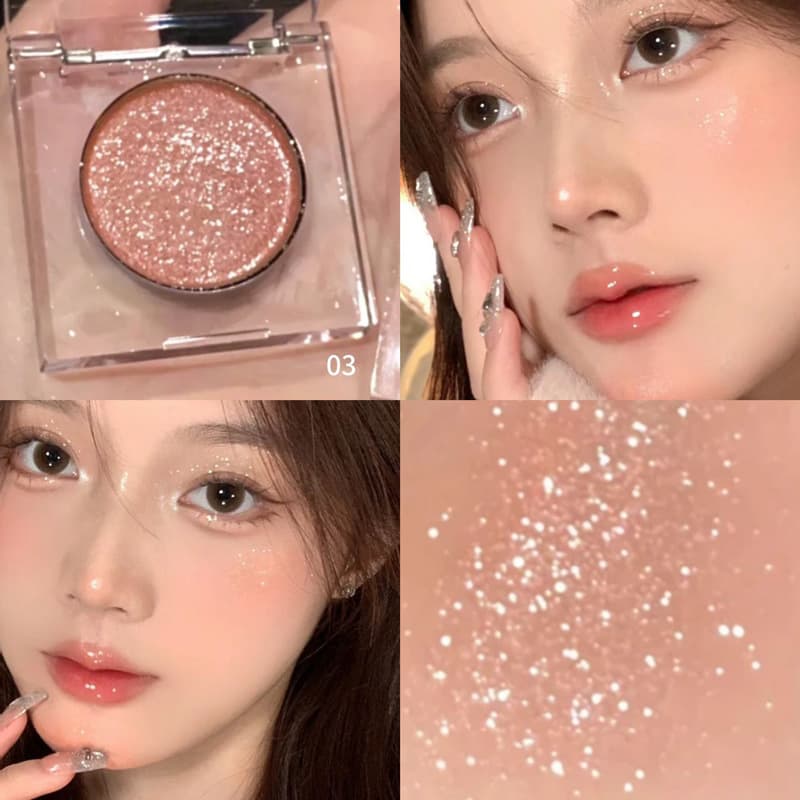 Cowherd and Weaver Girl Eyeshadow Fine Shimmer Pearl Brightening Sparkling Diamond Atmosphere Super Flash Highlight Dupe Earth Tone