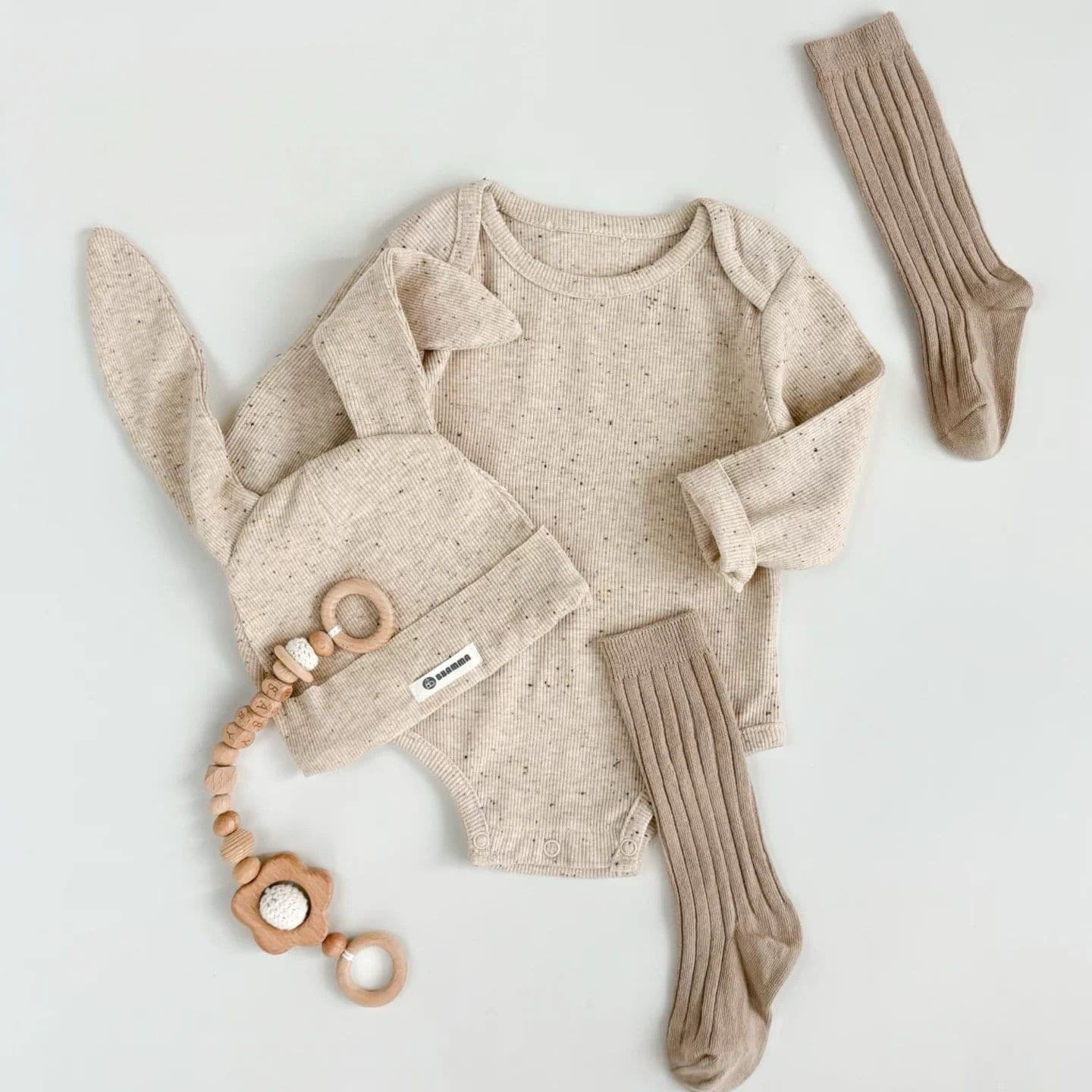 ins infant and toddler dots and yarn pit strips Korean version of the 100-day banquet bag with hood, long-sleeved boneless khaki and comfortable bag