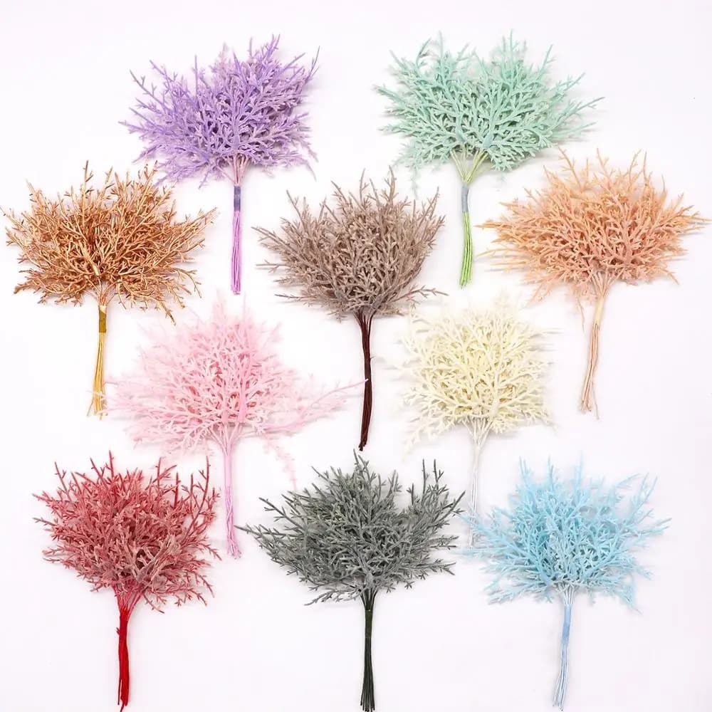 Forest Miniature Simulated Leaves, Succulent Rime, New Handmade DIY Hair Accessories, Hat Accessories, Flowers, White Frost and Green Leaves