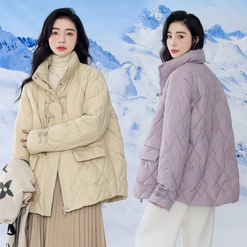 Dong You Ji heavy women's Chinese style design extra large size women's 200 extra large size up to 250 lbs maternity down jacket women