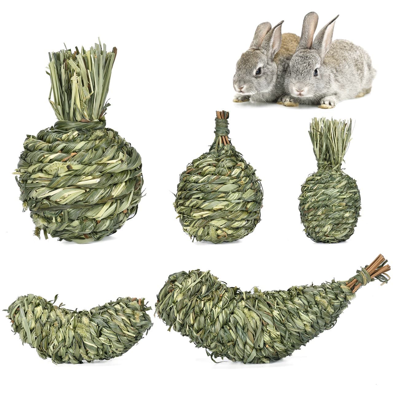 Exotic Pet Rabbit Boredom Relief Toy Timothy Woven Pet Supplies, Hamster, Chinchilla, Guinea Pig Chewing Grinding Snack