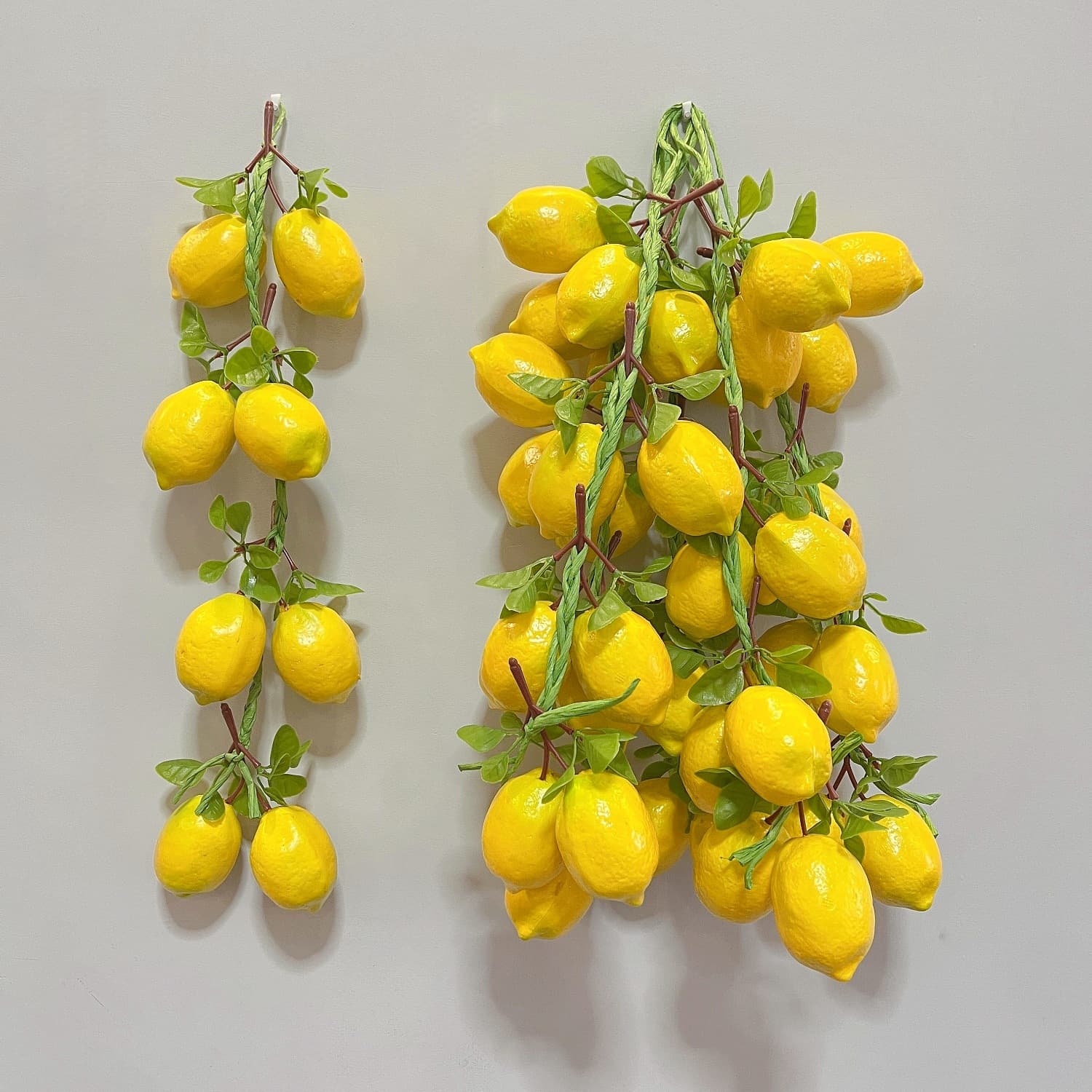 Factory-sourced simulated fruit and vegetable yellow lemon skewers, set of 8 lemon fruit skewers, farmhouse decoration photography props