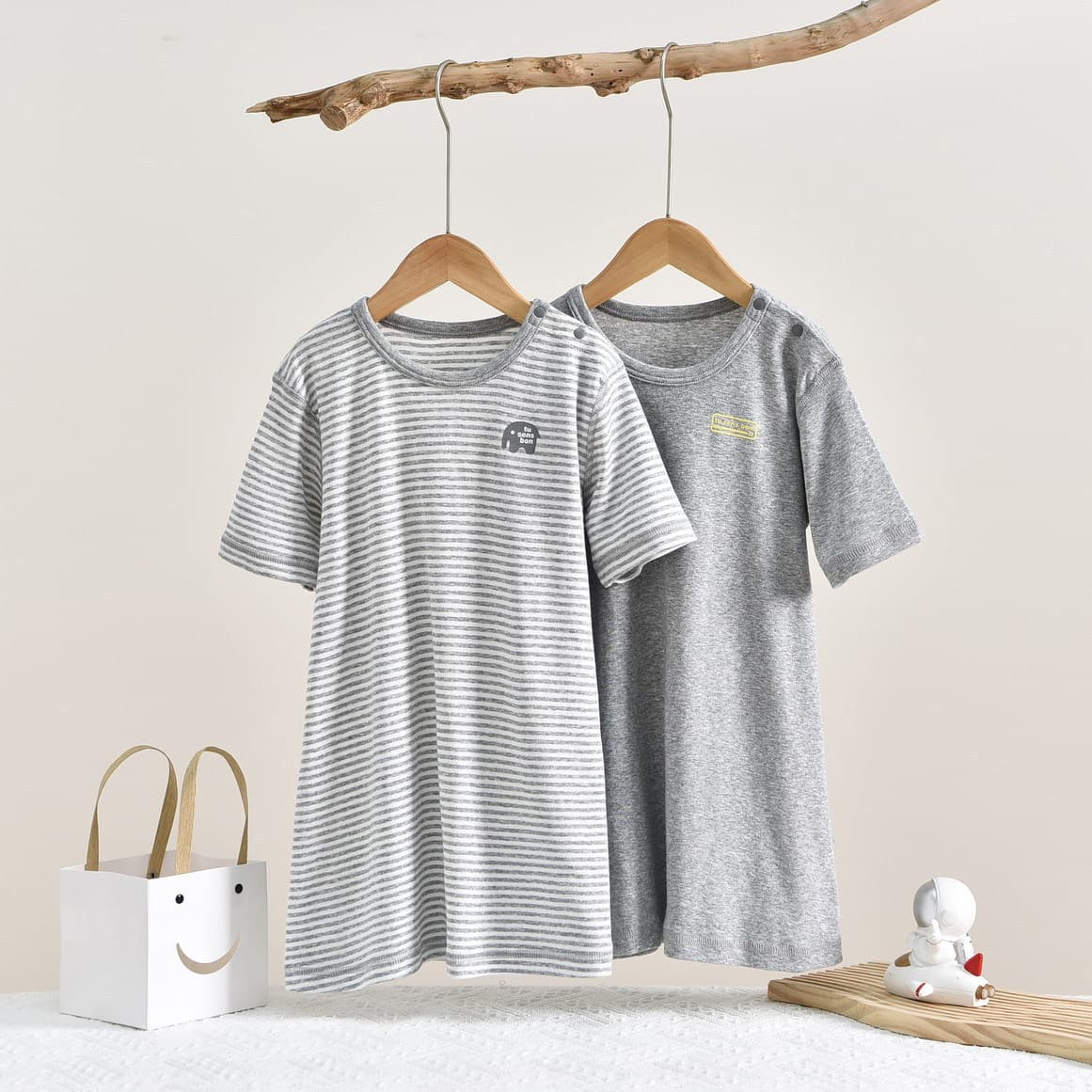 Children's Short-Sleeve Sleep Dress and Sleeping Bag for Boys, Cute Cartoon Homewear, Air-Conditioned Suit, Export Quality