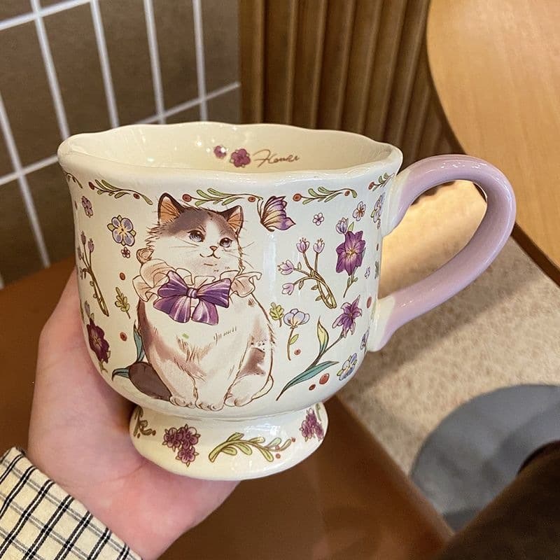New Retro Ceramic Mug for Women Office Water Cup Coffee Cup Gift Birthday Gift Coffee Mug
