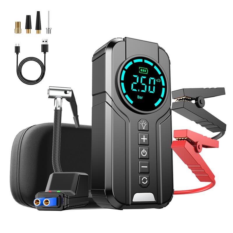 Car Jump Starter Tire Inflator Emergency Start Power Supply Inflator Pump Cross-Border