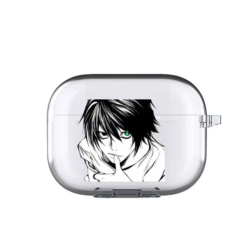 Death Note Compatible AirPods Pro 2 Case, Apple 4th Gen Bluetooth Earphone Cover Transparent AirPods 3 Soft