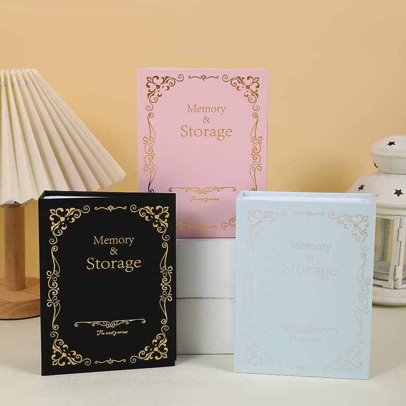 ZheYu New 4R 6-inch 100-Pocket Insert Album, European Classic Gold-Stamped Cover, Cross-border Children's Album