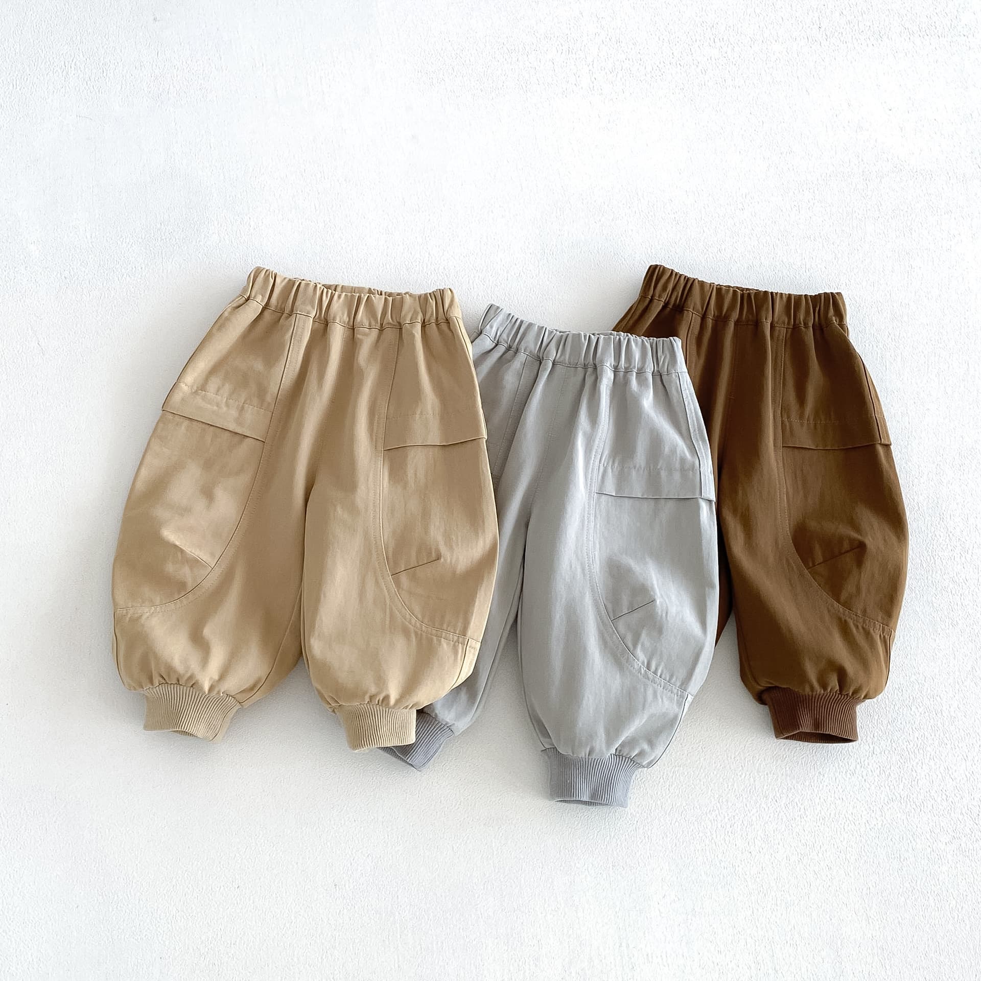 Boys solid color leggings 2026 new autumn baby woven overalls children's autumn pants zqk6419