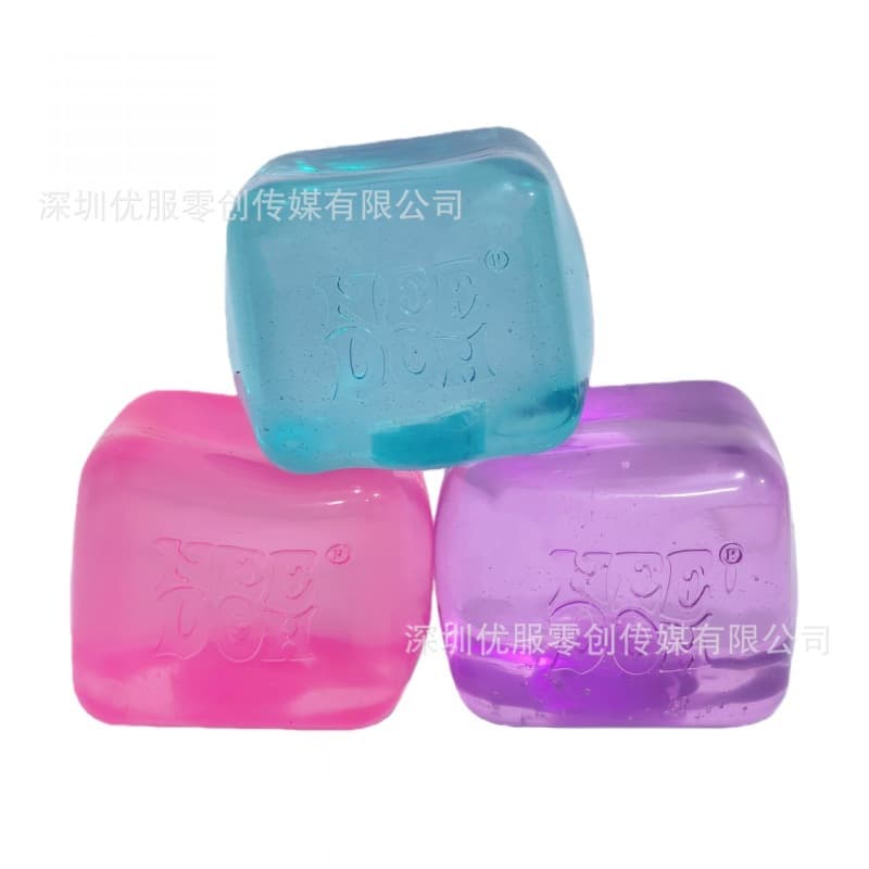 Cross-border Hot Creative NeeDoh Nice Cube Schylling TPR Stress Relief Ice Cube Squeeze Toy