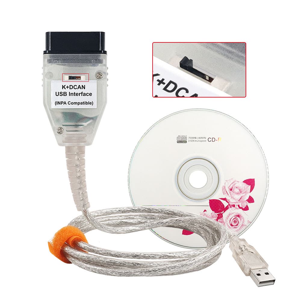 BMW INPA K+DCAN with Switch FT232RL OBD2 Car Diagnostic Cable Coding Hidden Features