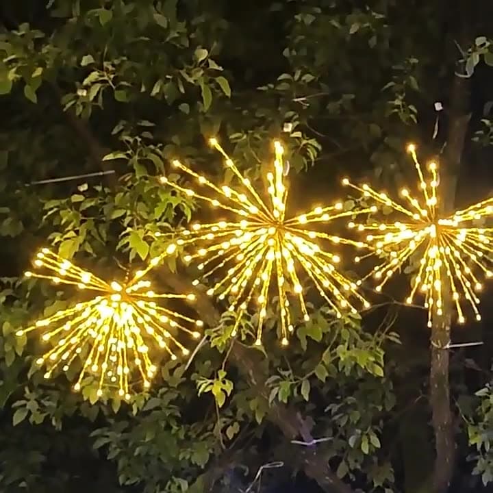 LED Firework Lights Exploding Star Tree Hanging Lights for Spring Festival, Christmas, Scenic Spots, Malls, Parks, Light Festivals, and Lantern Fair Decorations