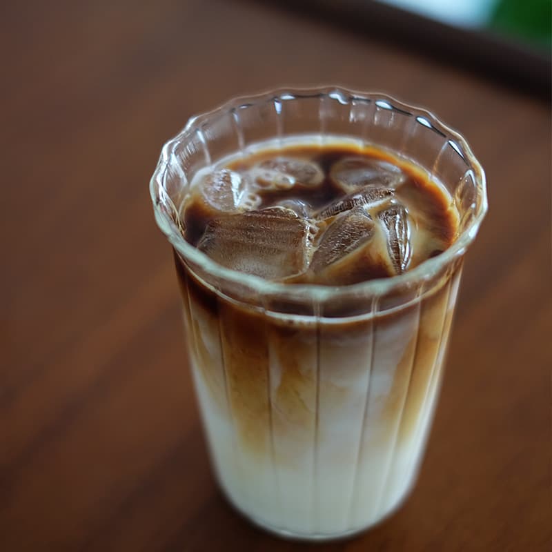 Coffee Glass Cup Beverage Cup High Borosilicate Glass Transparent Cold Drink Cup Water Cup Ins Style Coffee Cup Summer Bestseller