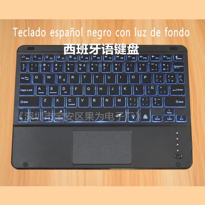 Arabic Bluetooth Keyboard for Tablet Phone Glowing Touch Keyboard Spanish Thai Zhuyin Cangjie French Italian