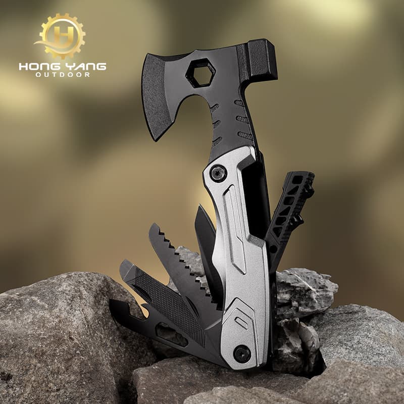 New Outdoor Camping Multi-Function Axe Hammer Portable Tactical Axe Hammer for Self-Defense Emergency Escape Hammer