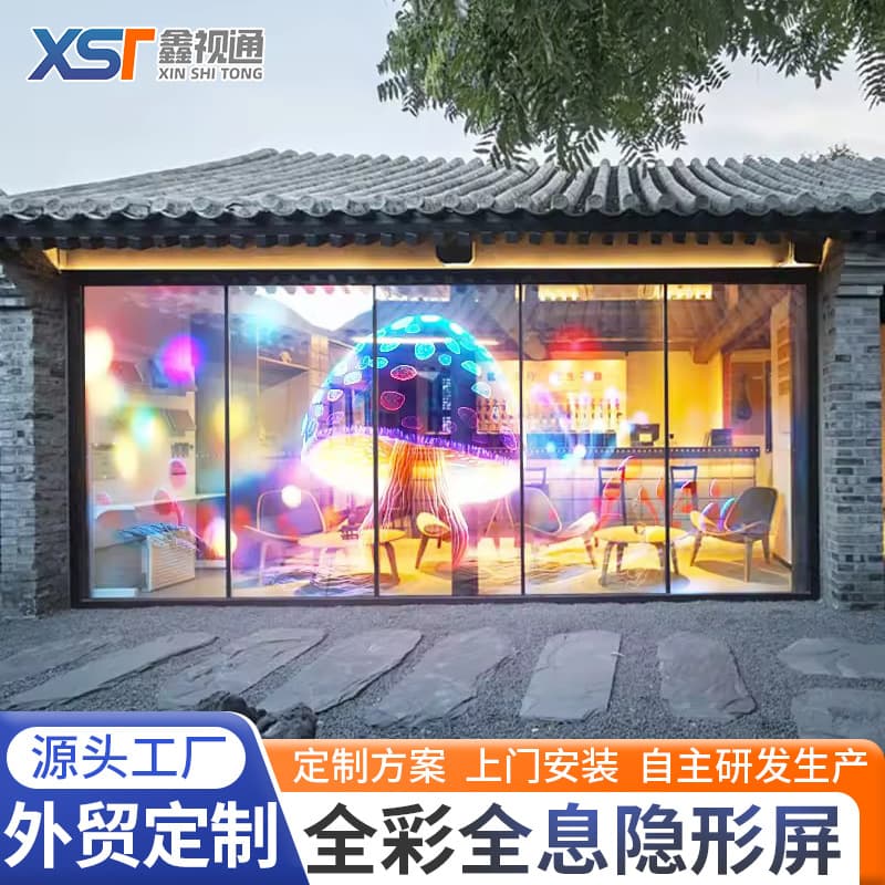 LED Holographic Invisible Transparent Screen for Outdoor Advertising Window Display, Shopping Mall Store LED Display Screen, Building Large Screen