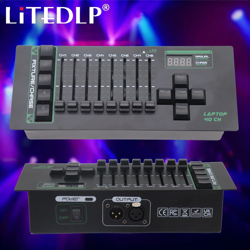 Rechargeable Mini DMX512 Battery Console Programmable Controller Portable