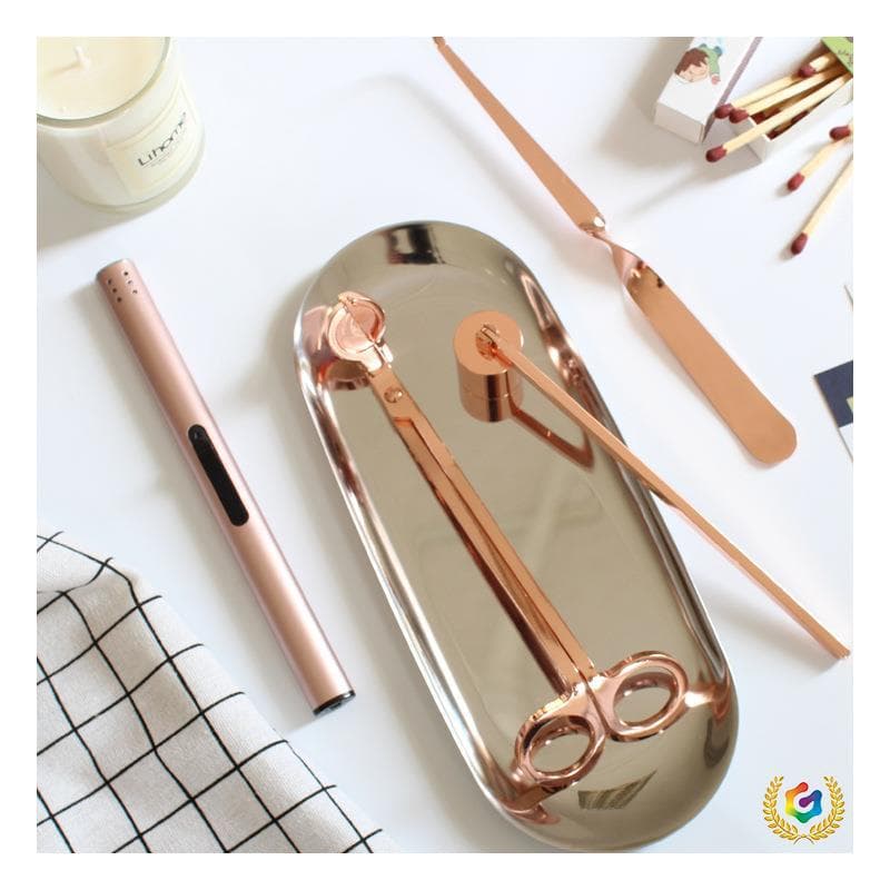 Aromatherapy Candle Tool Set Candle Scissors Snuffer Wick Dipper Candle Hook Wick Trimmer Accessories 3-Piece