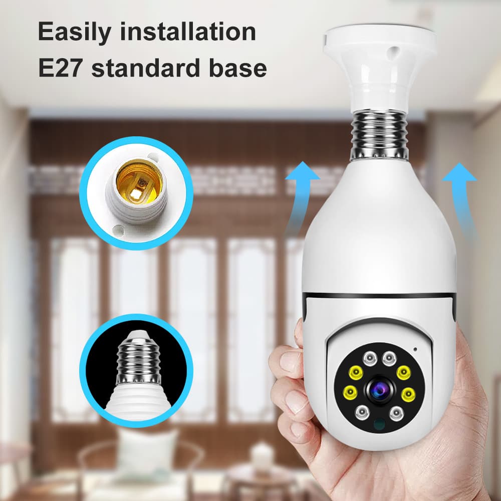 v380 light bulb camera night vision foreign trade cross-border popular smart wireless high-definition smart E27 lamp head monitor