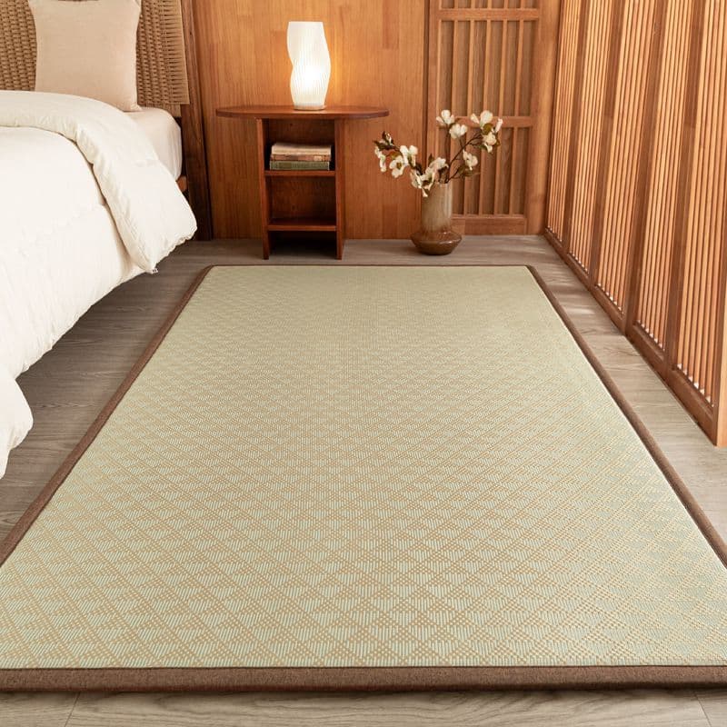 2025 student season ice rattan floor mat, sleeping pad, floor bedding, tatami bedside mat, cool mat, rattan woven, cool and breathable