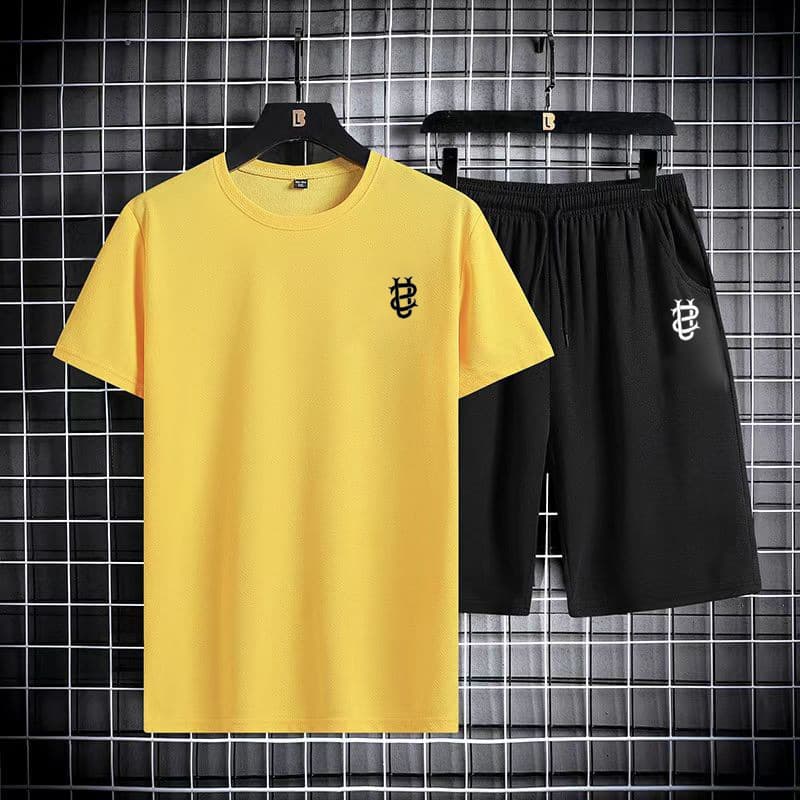 Summer Set 1 New Couple Style Casual Round Neck Short Sleeve and Shorts Set Unisex Two-Piece Set