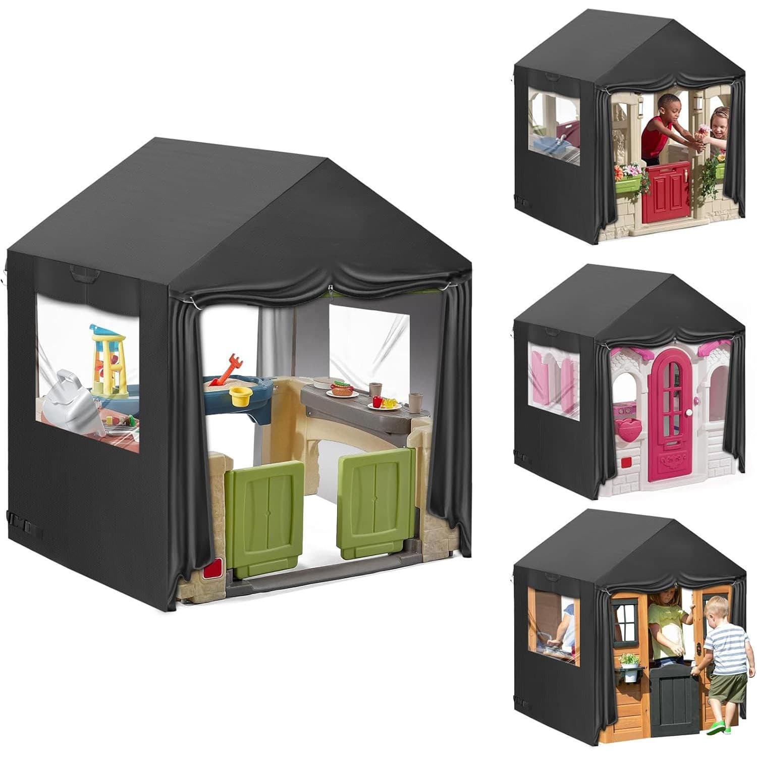 Cross-border Children's Outdoor Playhouse Dust Cover 420D Oxford Cloth Rainproof Waterproof Durable Wooden House Cover