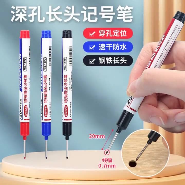 20mm deep hole long head multi-color tile marker marker pen quick-drying waterproof pen carpentry pen multi-purpose new batch